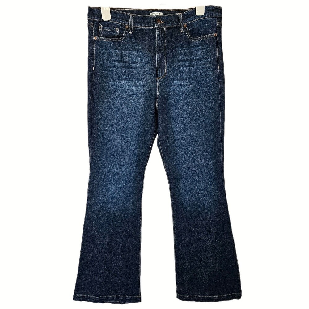 Sofia Vergara Melisa Flare Jeans Womens 18 Bootcut Denim High Rise Dark Wash Y2K